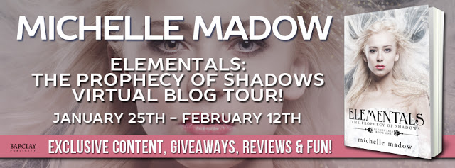 Review and Giveaway:  Elementals:  The Prophecy of Shadows by Michelle Madow