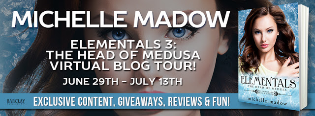 Review and Giveaway – Elementals 3:  The Head of Medusa by Michelle Madow