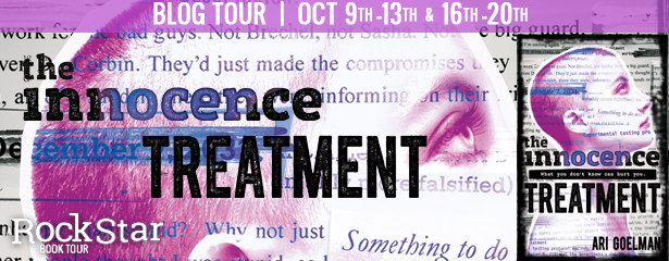 Author Interview with Giveaway:  The Innocence Treatment by Ari Goelman