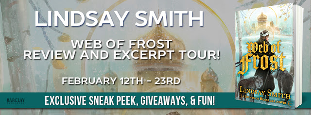 Blog Tour with Giveaway:  Web of Frost (The Saints of Russalka Series) by Lindsay Smith  @LindsaySmithDC  @Barclay_PR