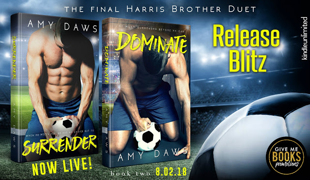 Release Blitz Review with Giveaway:  Surrender (Harris Brothers Series #4) by Amy Daws  @givemebooksblog  @amydawsauthor