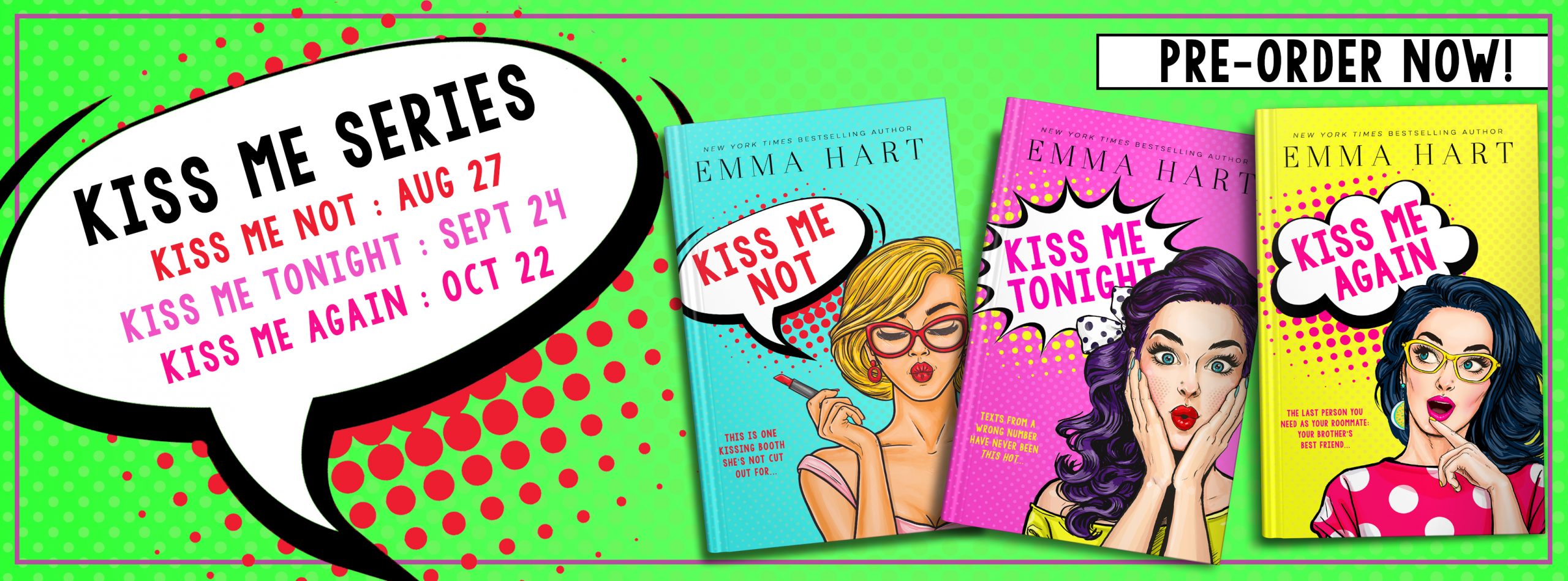 Cover Reveal:  The Kiss Me Series by Emma Hart